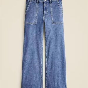 J. Crew Camp Pocket Wide Leg Jean in Elaine Wash P25